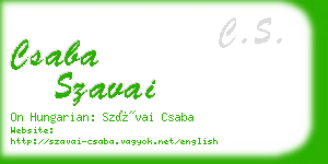 csaba szavai business card